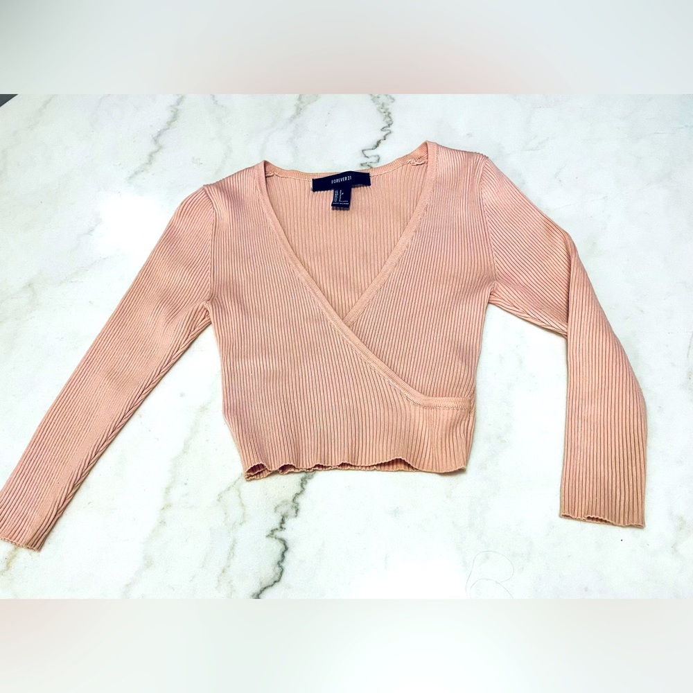 Pink crop top size small